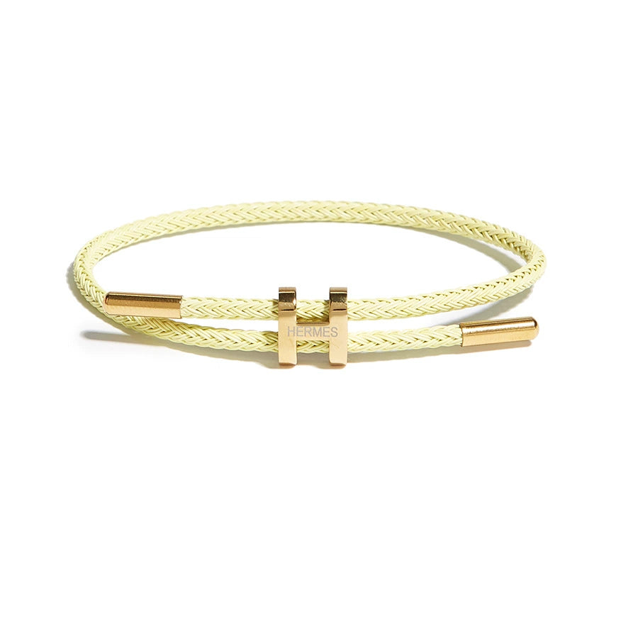 Titanium Steel H-Clasp Waterproof Braided Bracelet