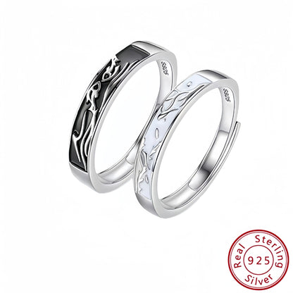s925 Sterling Silver Couple Ring - Open Ring for Men and Women