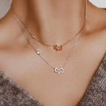 S925 Sterling Silver Cute Puppy Necklace - Adorable Pet Jewelry