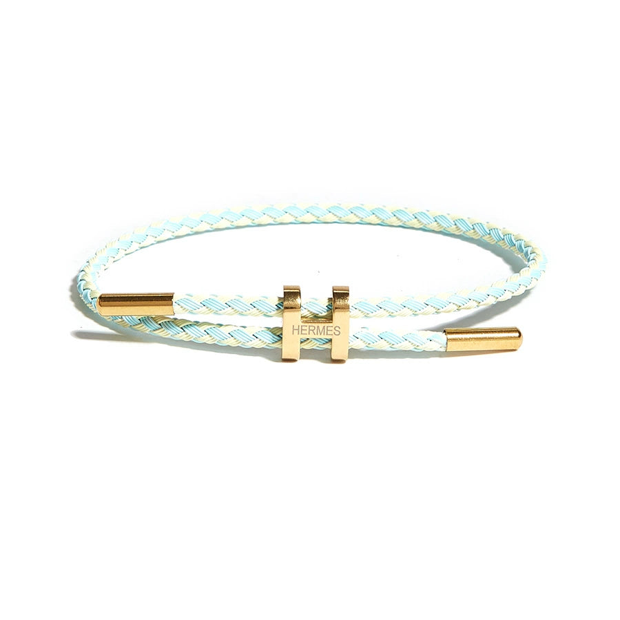 Titanium Steel H-Clasp Waterproof Braided Bracelet