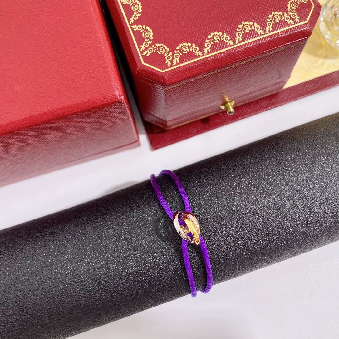 Three-ring circular lucky braided bracelet