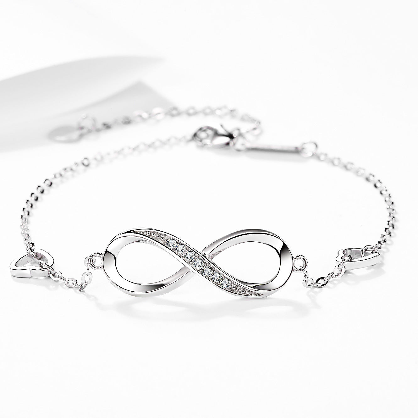S925 Sterling Silver Infinity Bracelet