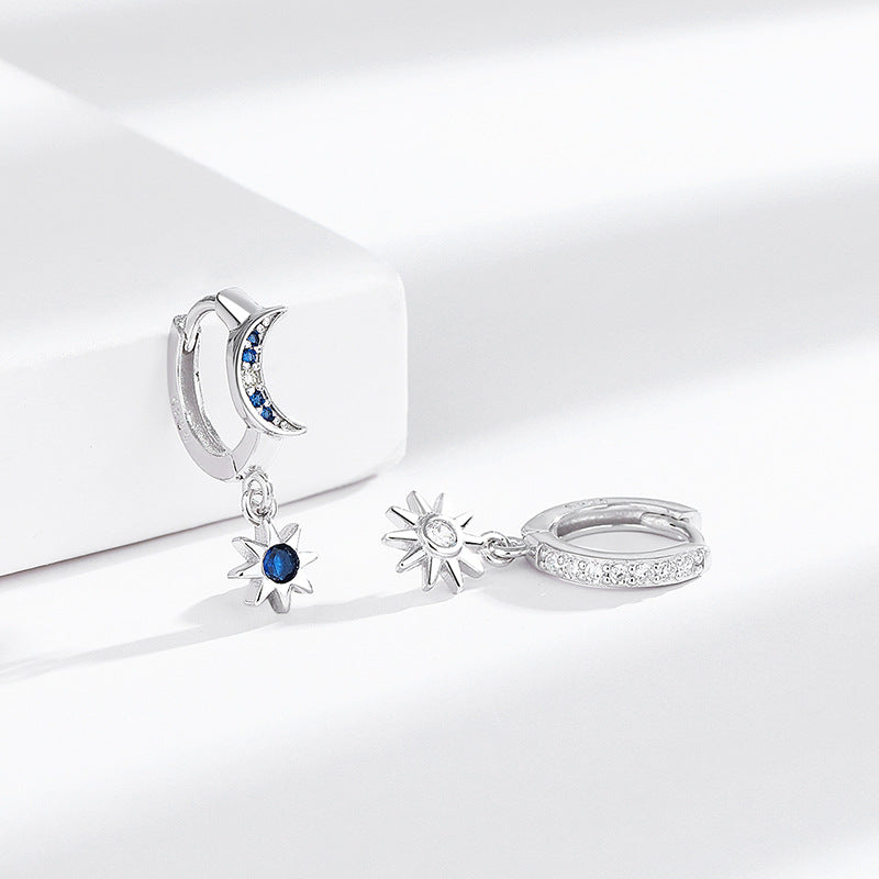 s925 sterling silver starburst pendant Diamond earrings