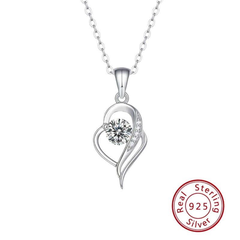S925 Silver Heartstring Necklace Pendant and Chain