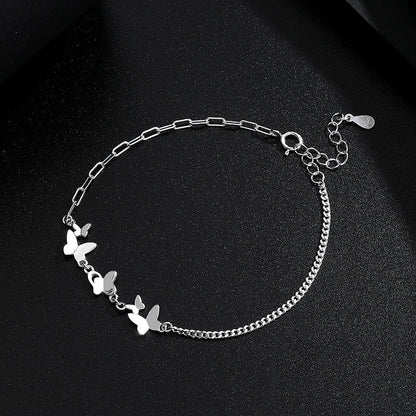 Adjustable 925 Sterling Silver Butterfly Bracelet