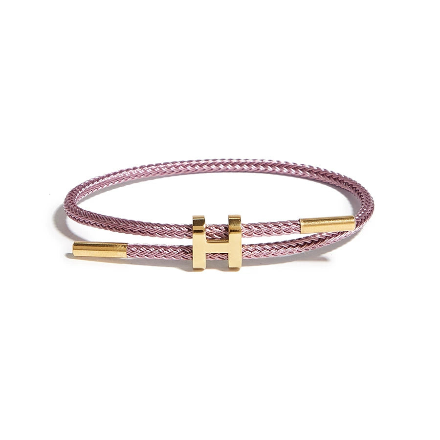 Titanium Steel H-Clasp Waterproof Braided Bracelet
