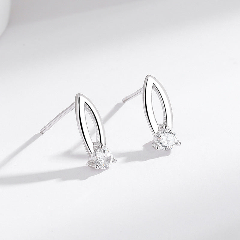 s925 sterling silver oval earrings