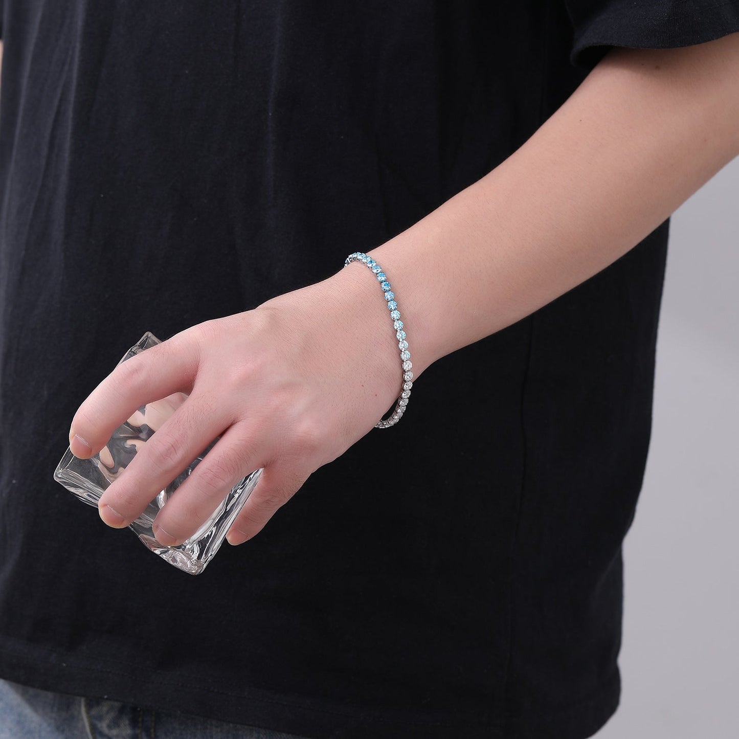 Sparkling Gradient Zirconia Tennis Bracelet