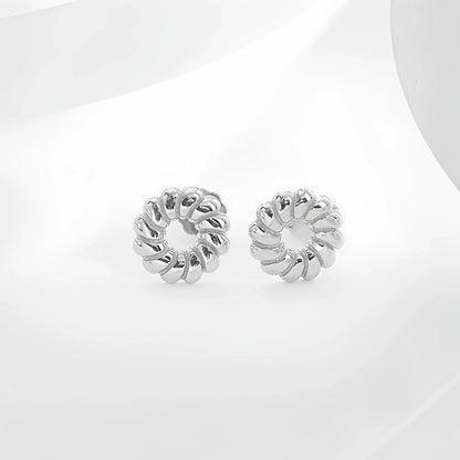 s925 round pendant Sterling Silver Necklace Earring Set