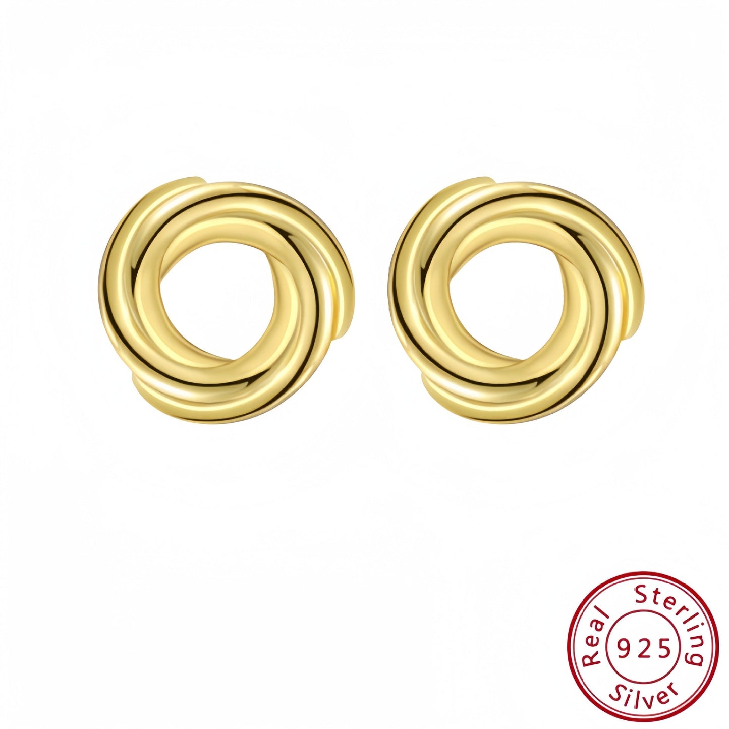 s925 sterling silver retro circle earrings
