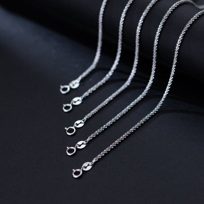 S925 Silver Shimmering Necklace for Men and Women