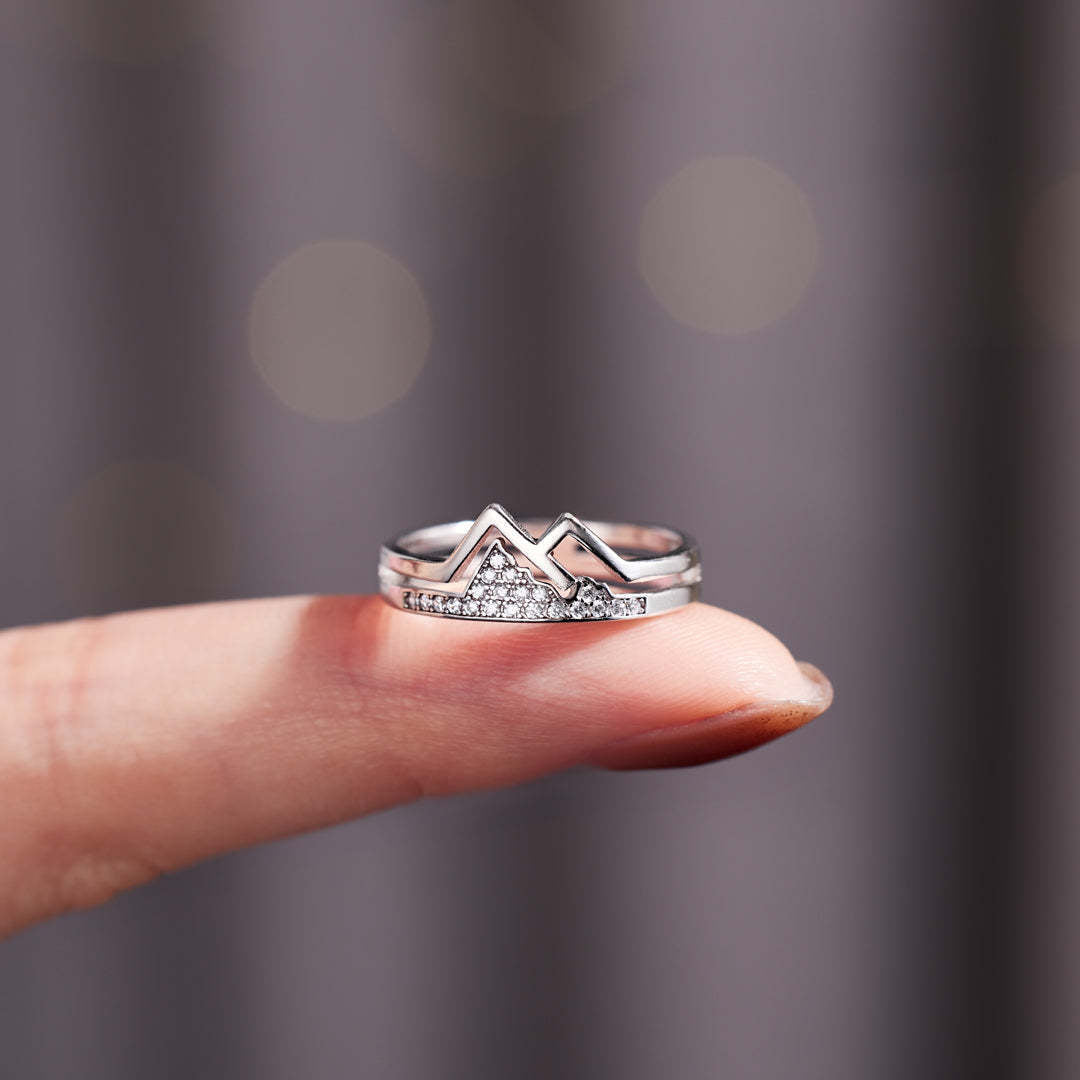 s925 Sterling Silver Diamond Ring - Peak Design