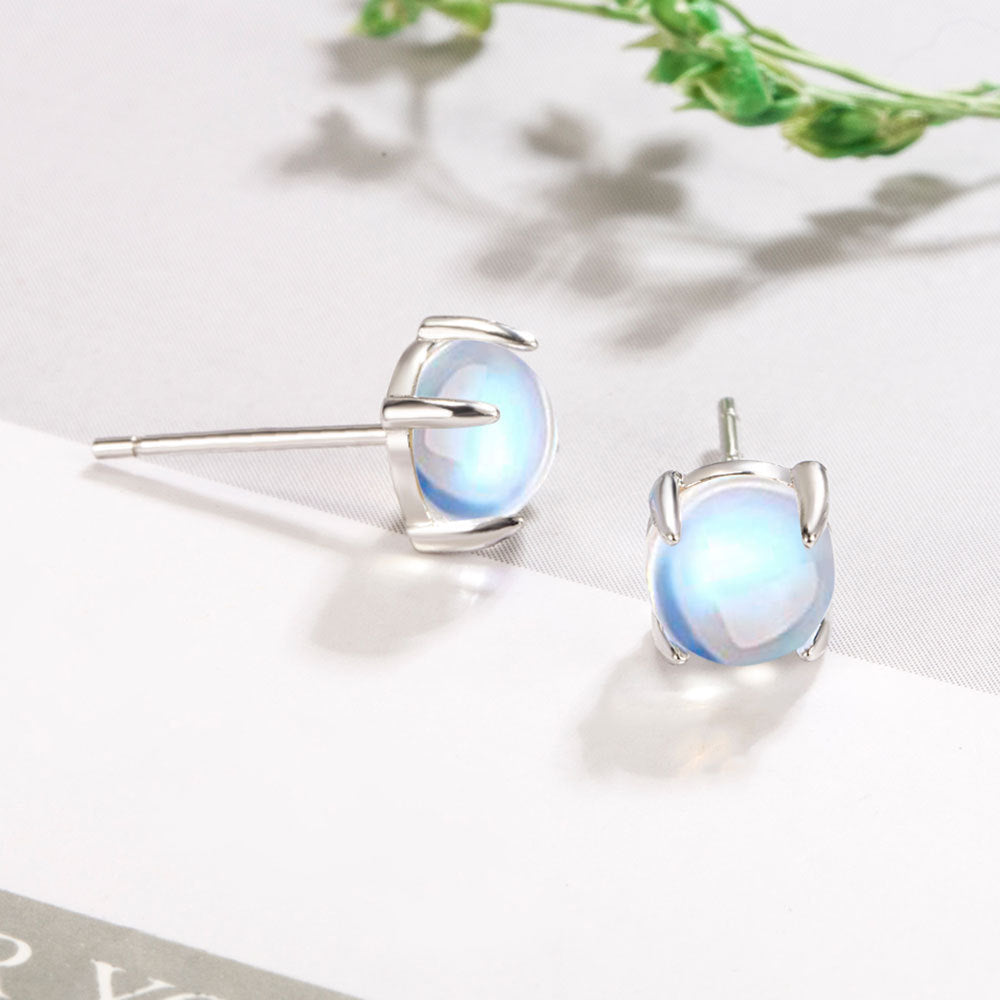 s925 Sterling Silver Moonstone Earrings for Women
