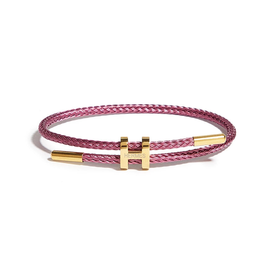 Titanium Steel H-Clasp Waterproof Braided Bracelet