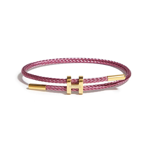 Titanium Steel H-Clasp Waterproof Braided Bracelet