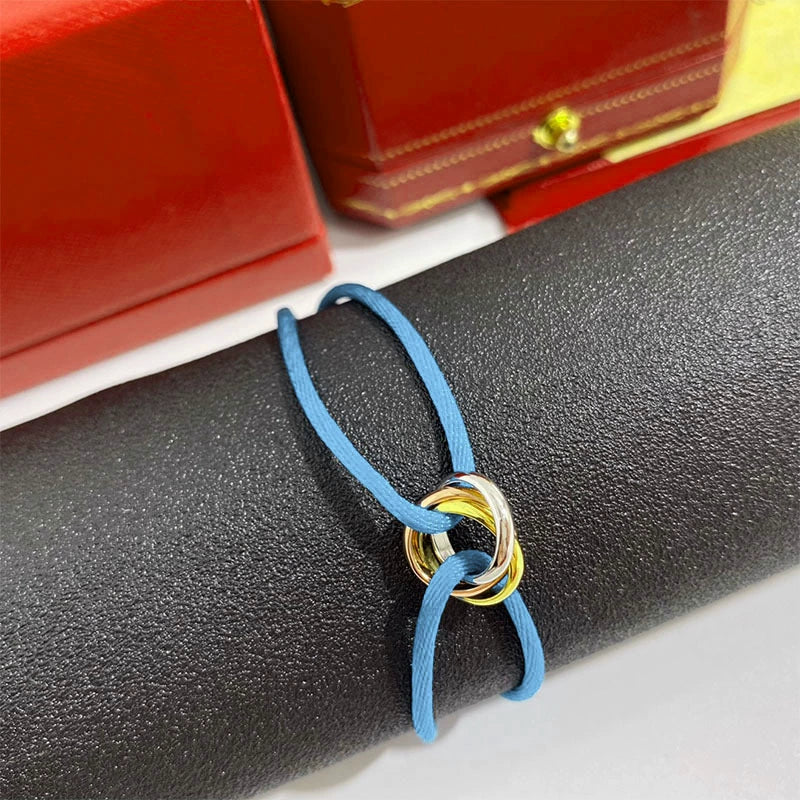 Three-ring circular lucky braided bracelet