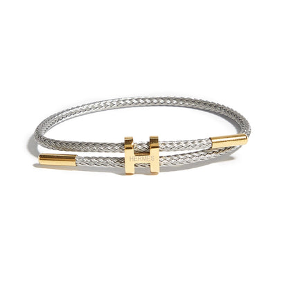 Titanium Steel H-Clasp Waterproof Braided Bracelet