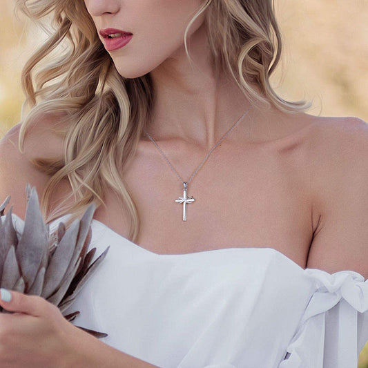 S925 Infinity Cross Sterling Silver Necklace for Women