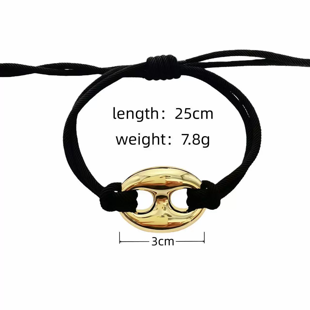 Adjustable Stylish Colorful Braided Cord "Pig Nose" Bracelet