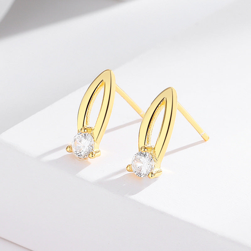 s925 sterling silver oval earrings