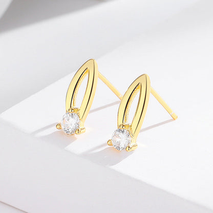 s925 sterling silver oval earrings