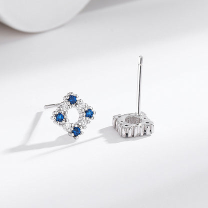 s925 sterling silver square earrings women