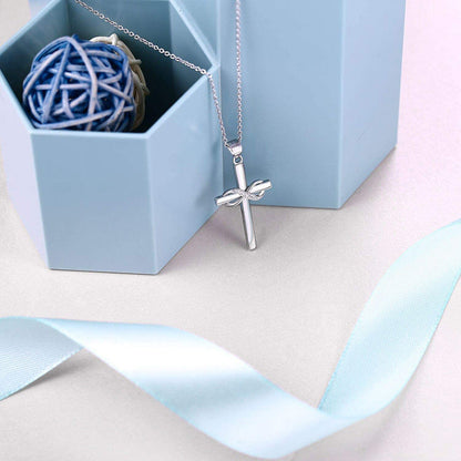 S925 Infinity Cross Sterling Silver Necklace for Women