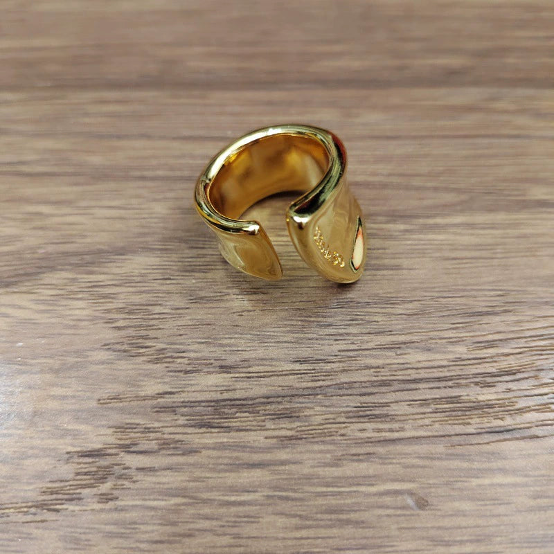 UNOde50 Minimalist Wide Band Open Ring