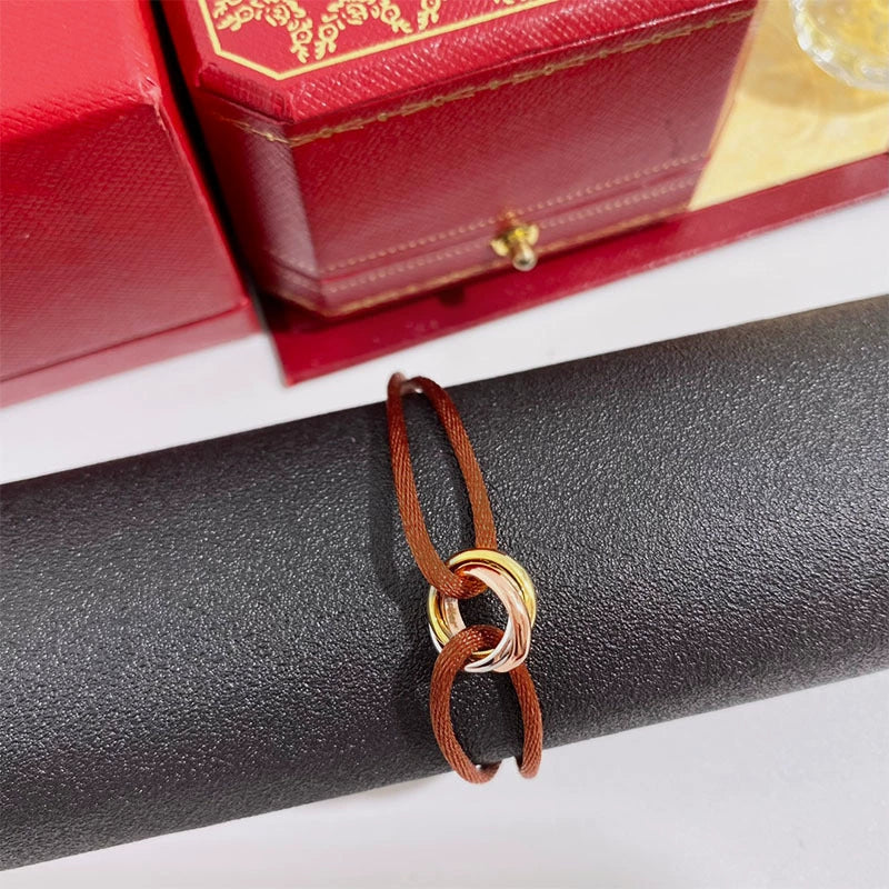 Three-ring circular lucky braided bracelet