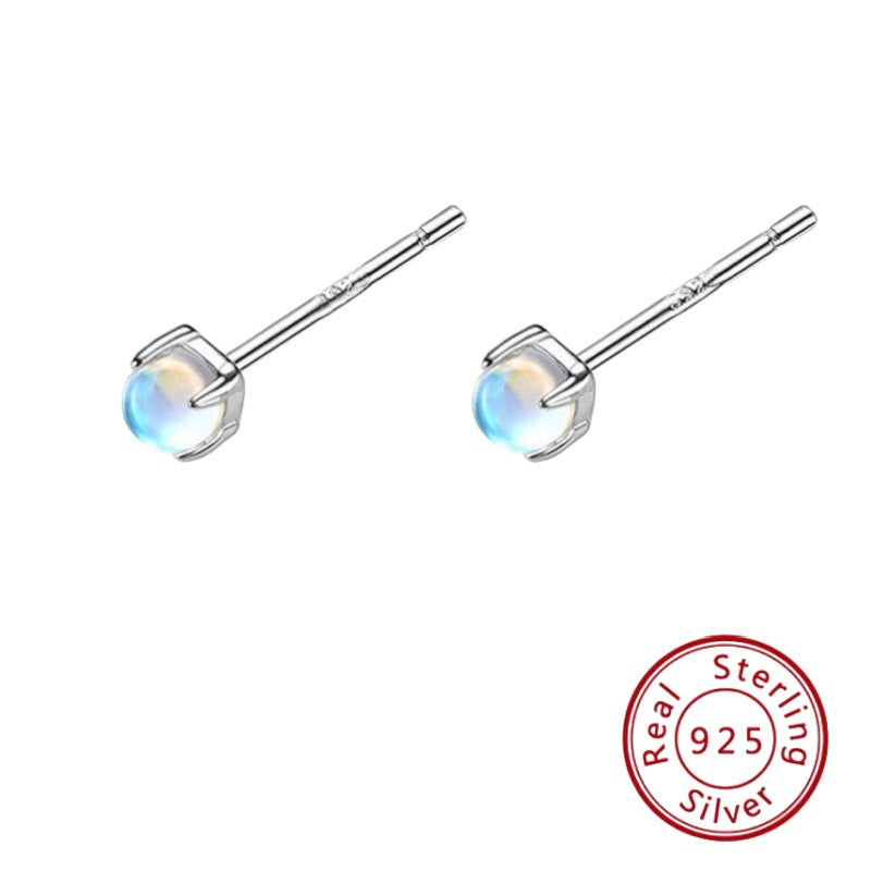 s925 Sterling Silver Moonstone Earrings for Women