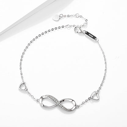 S925 Sterling Silver Infinity Bracelet