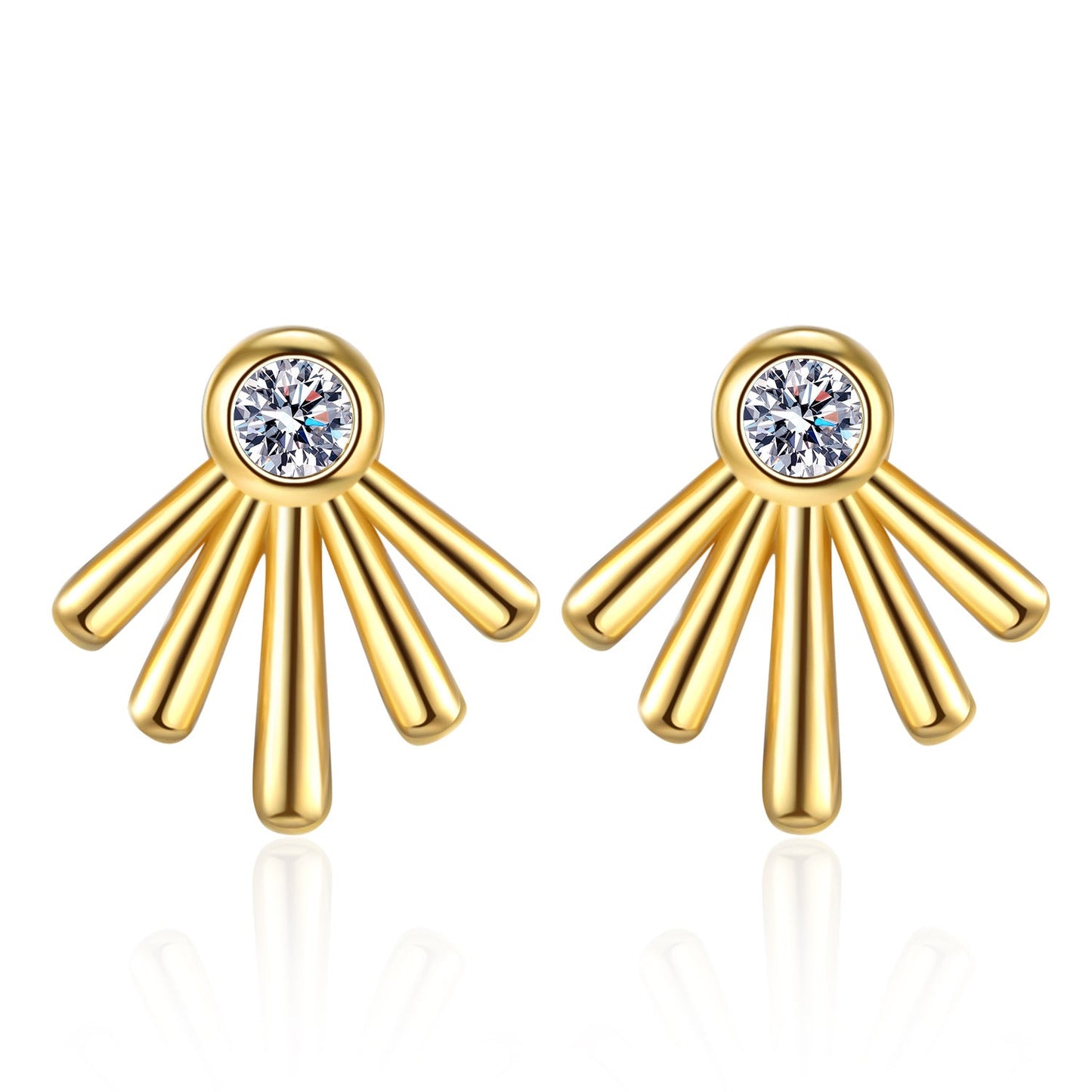 S925 Sterling Silver Earrings - Radiant Zircon Earrings