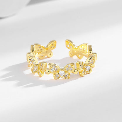 s925 Butterfly Ring - Opening Design
