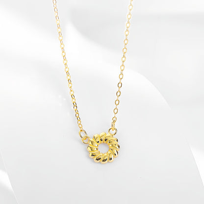 s925 round pendant Sterling Silver Necklace Earring Set