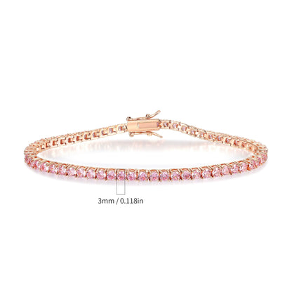 Classic 2mm-7mm Super Sparkling Zircon Tennis Bracelet