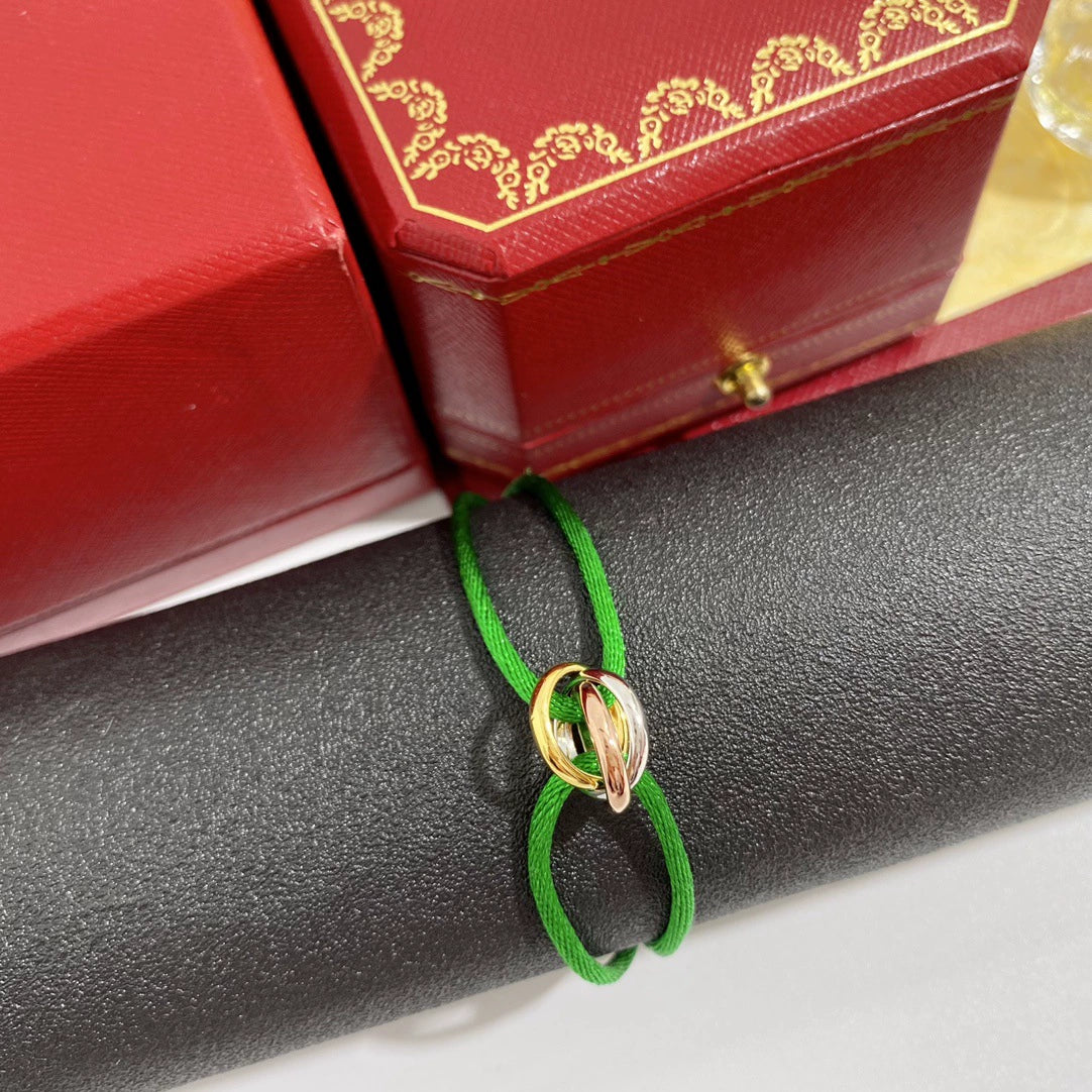 Three-ring circular lucky braided bracelet