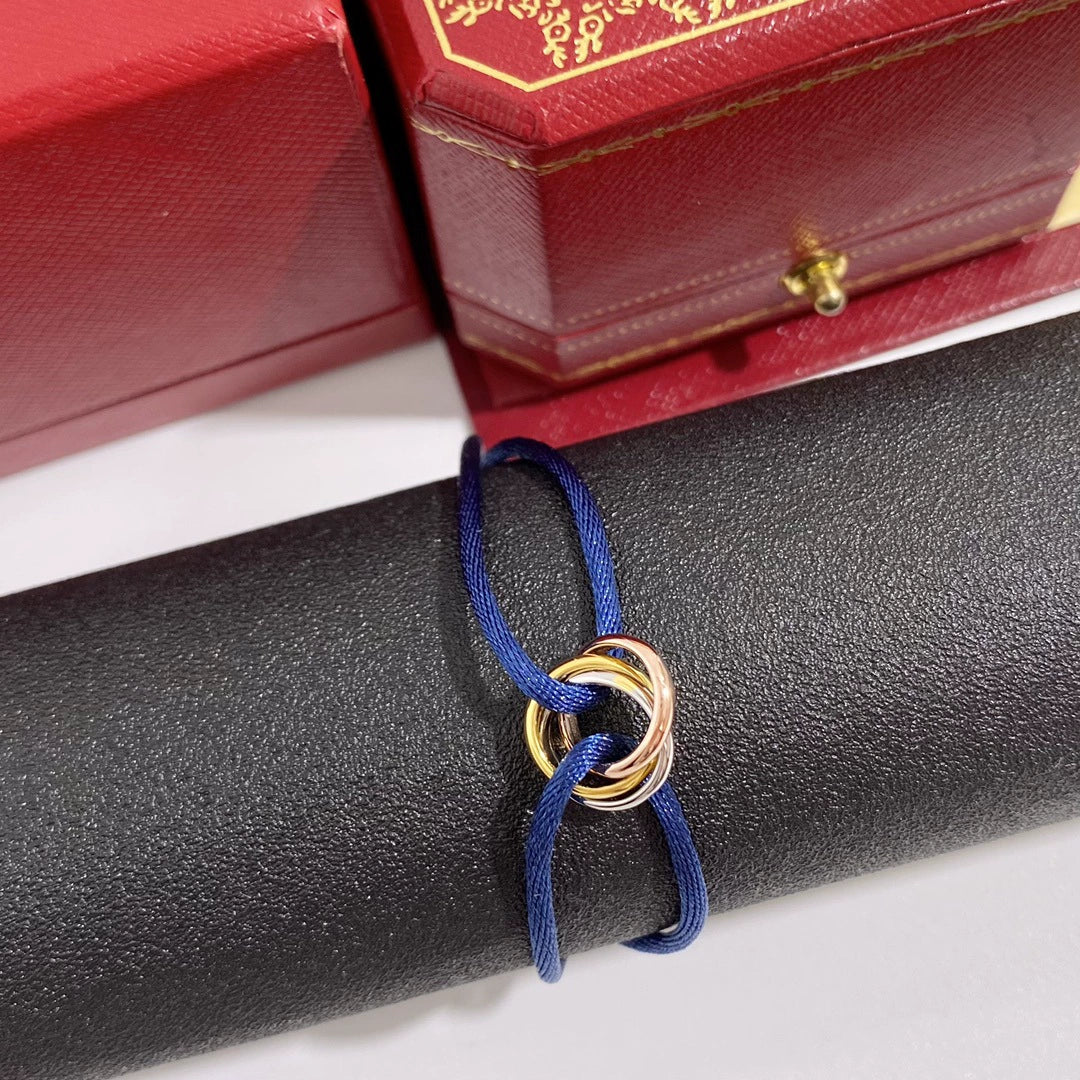 Three-ring circular lucky braided bracelet