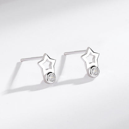 New s925 Sterling Silver Star Earrings