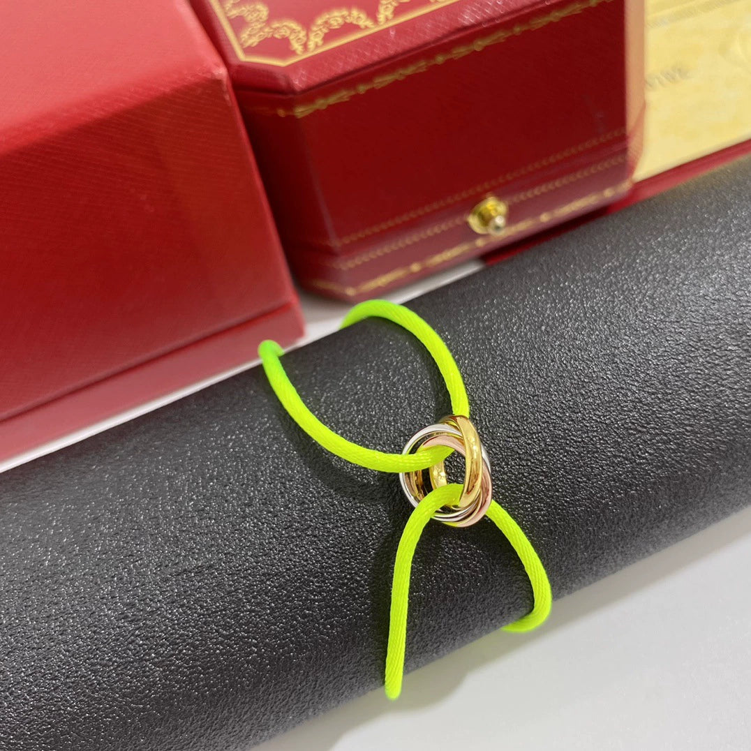 Three-ring circular lucky braided bracelet