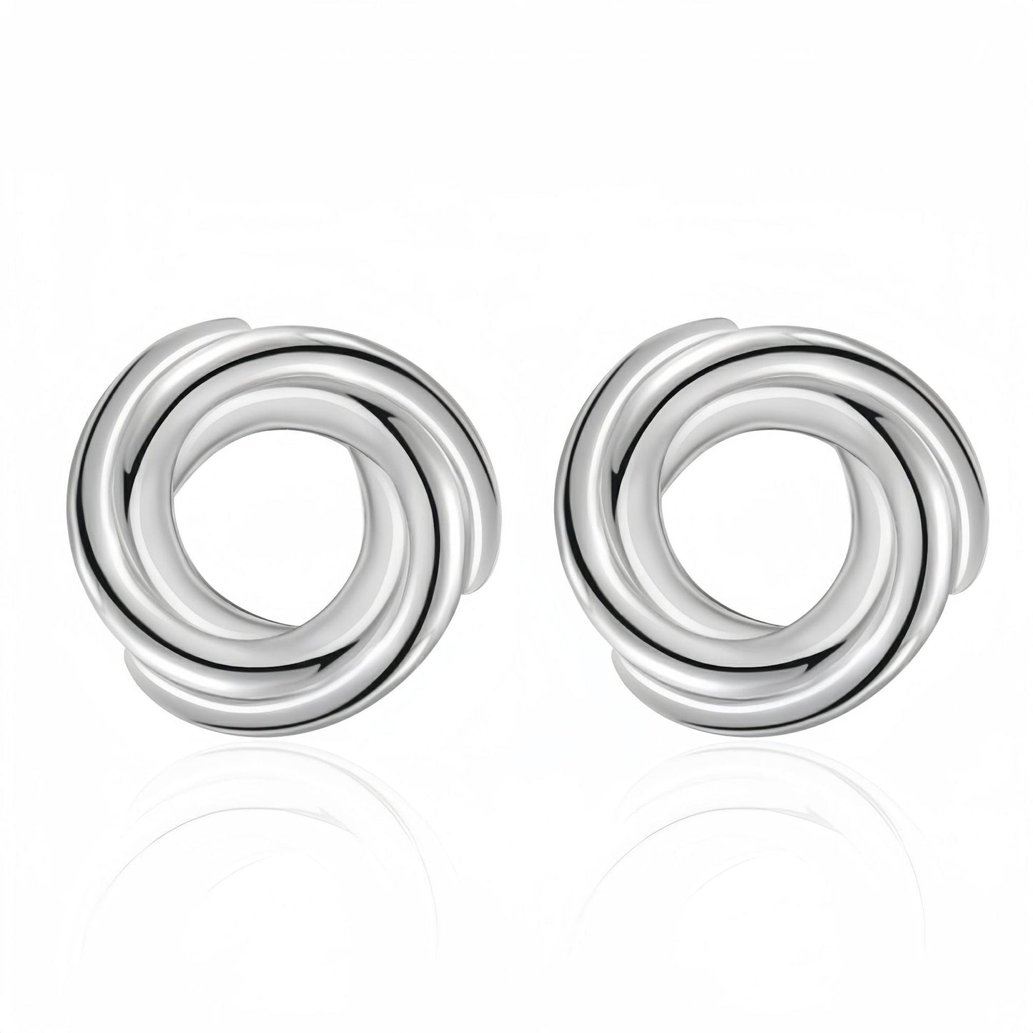 s925 sterling silver retro circle earrings