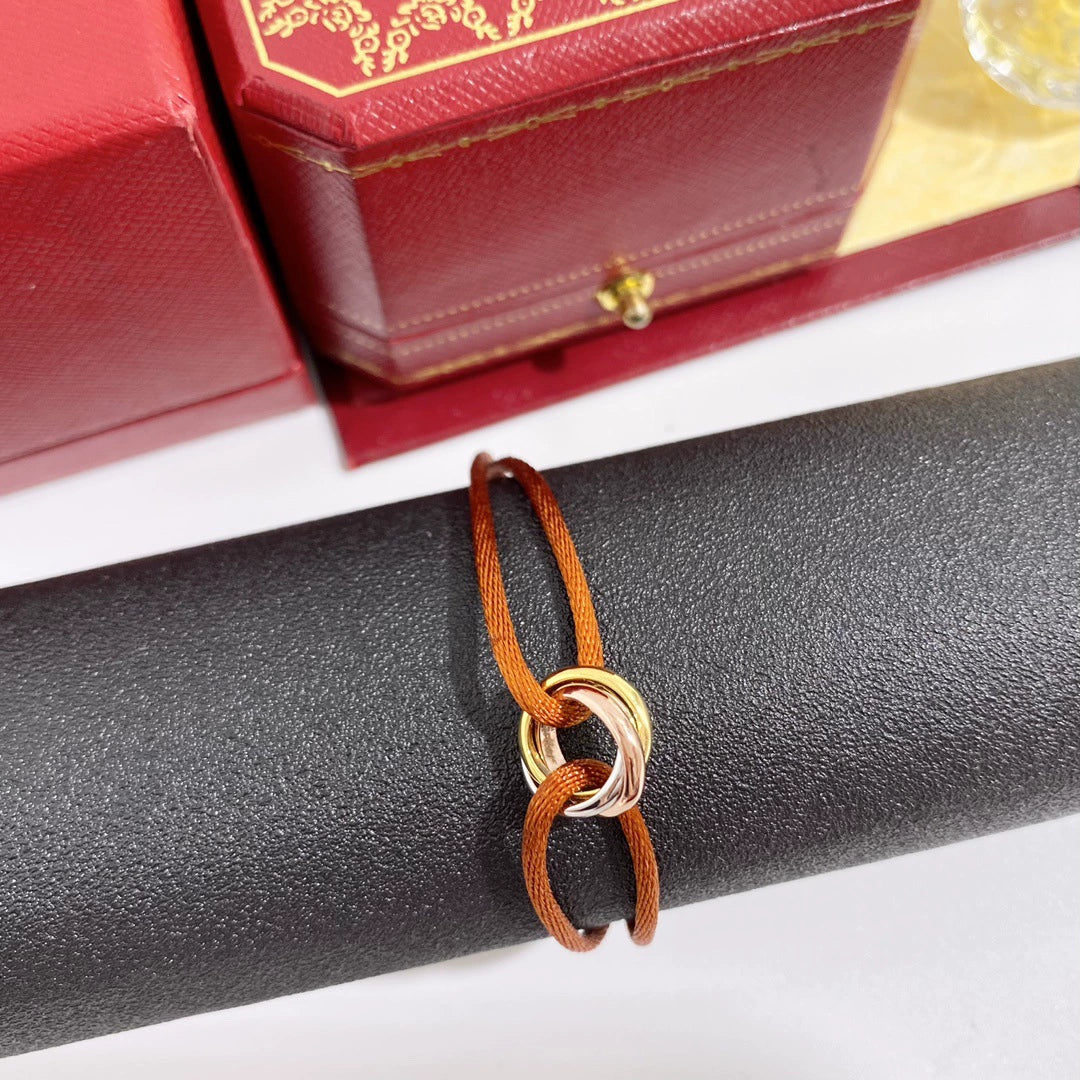 Three-ring circular lucky braided bracelet