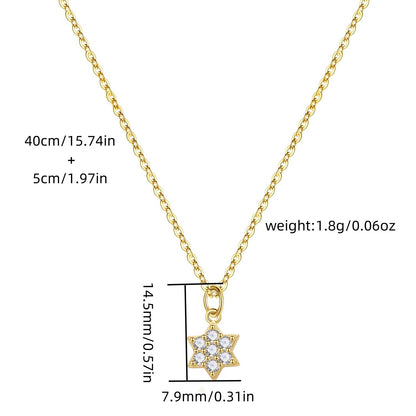 S925 Diamond Star Silver earrings Necklace Set