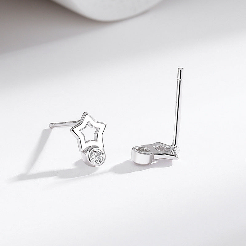 New s925 Sterling Silver Star Earrings