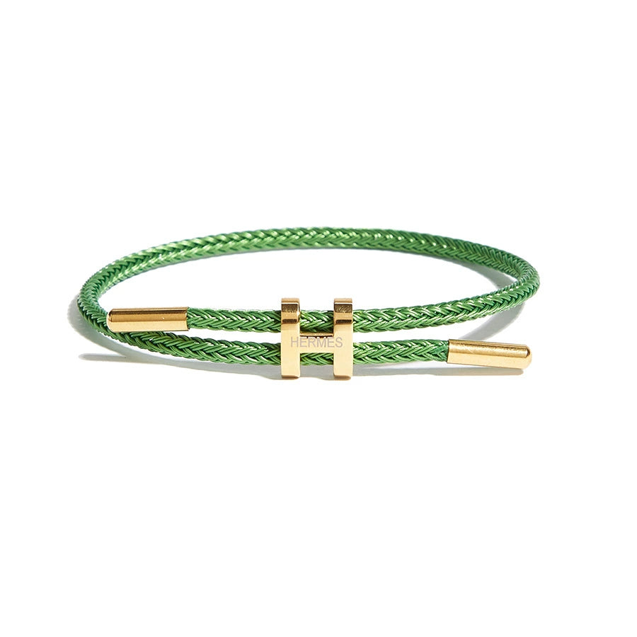 Titanium Steel H-Clasp Waterproof Braided Bracelet