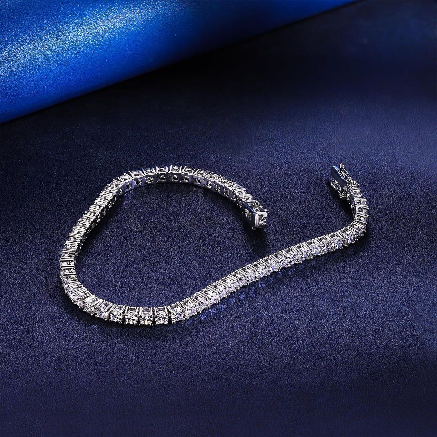 2.5mm/3.5mm four-prong zircon-set tennis bracelet for men and women