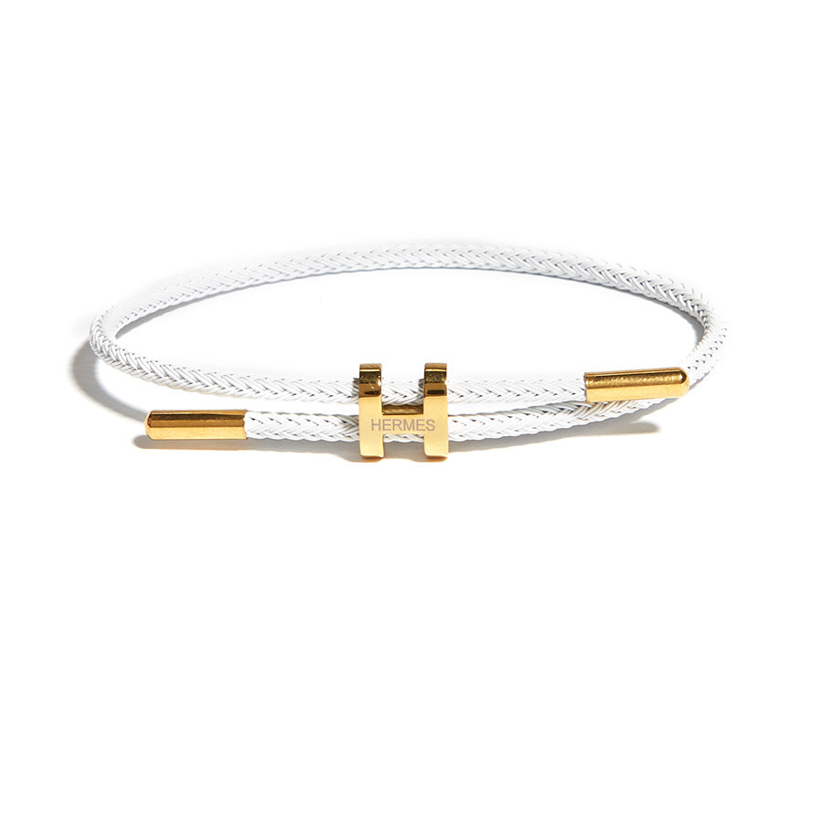 Titanium Steel H-Clasp Waterproof Braided Bracelet