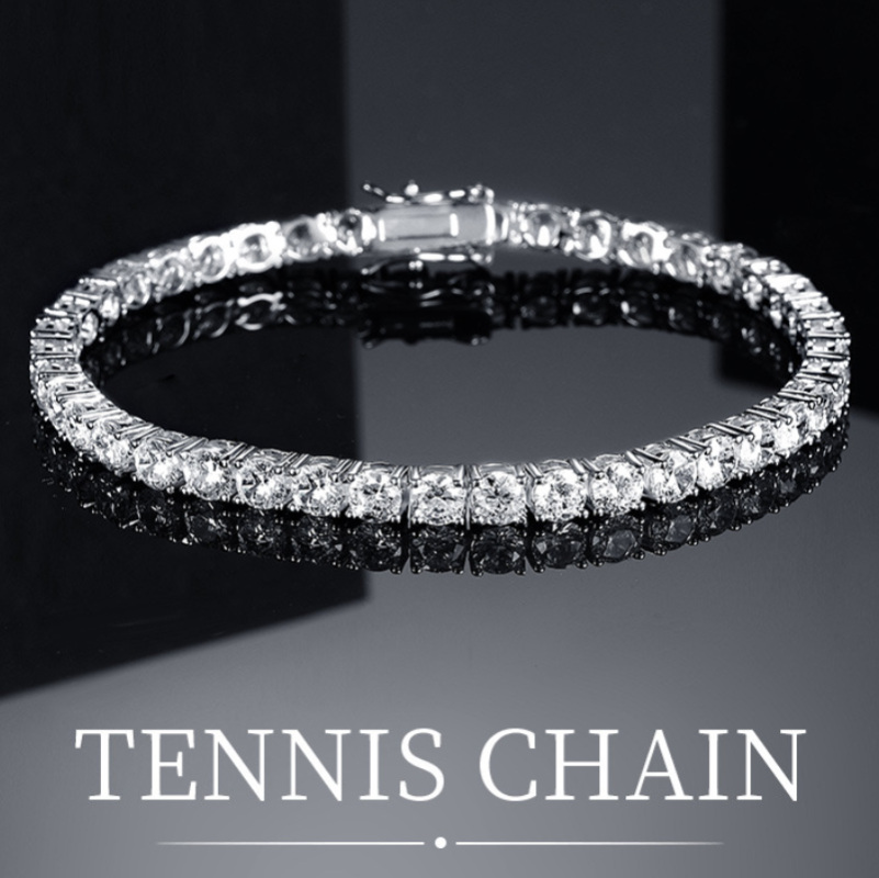Classic 18K Gold Plated Tennis Bracelet with Full Diamonds