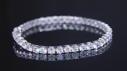 Classic 18K Gold Plated Tennis Bracelet with Full Diamonds
